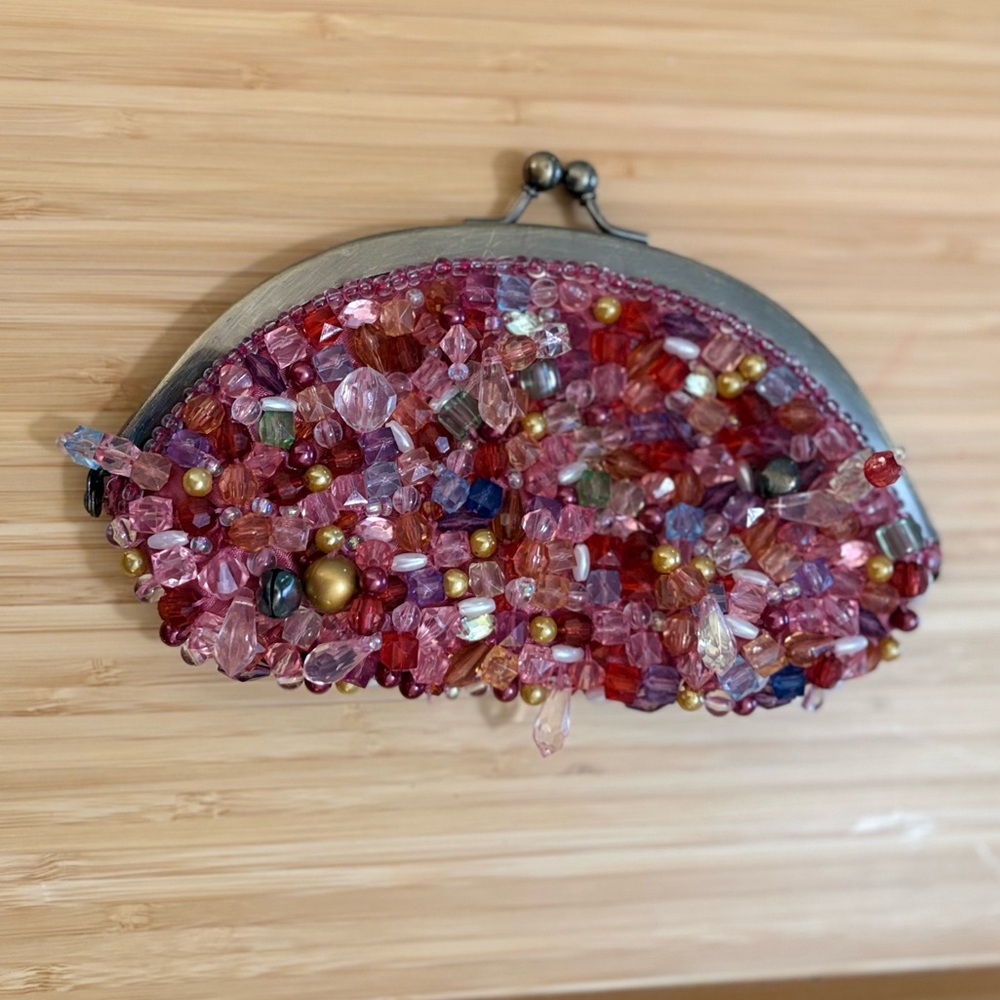 Avon Multicolor Beaded Clutch